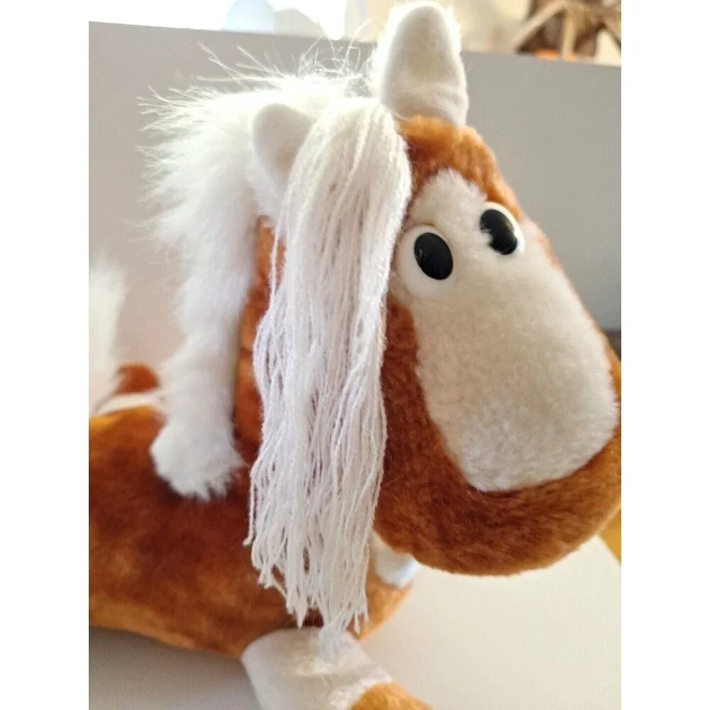 Lynn Weisberg 1985 Brown White Plush Horse Pony Bow Enesco - Picture 5 of 16